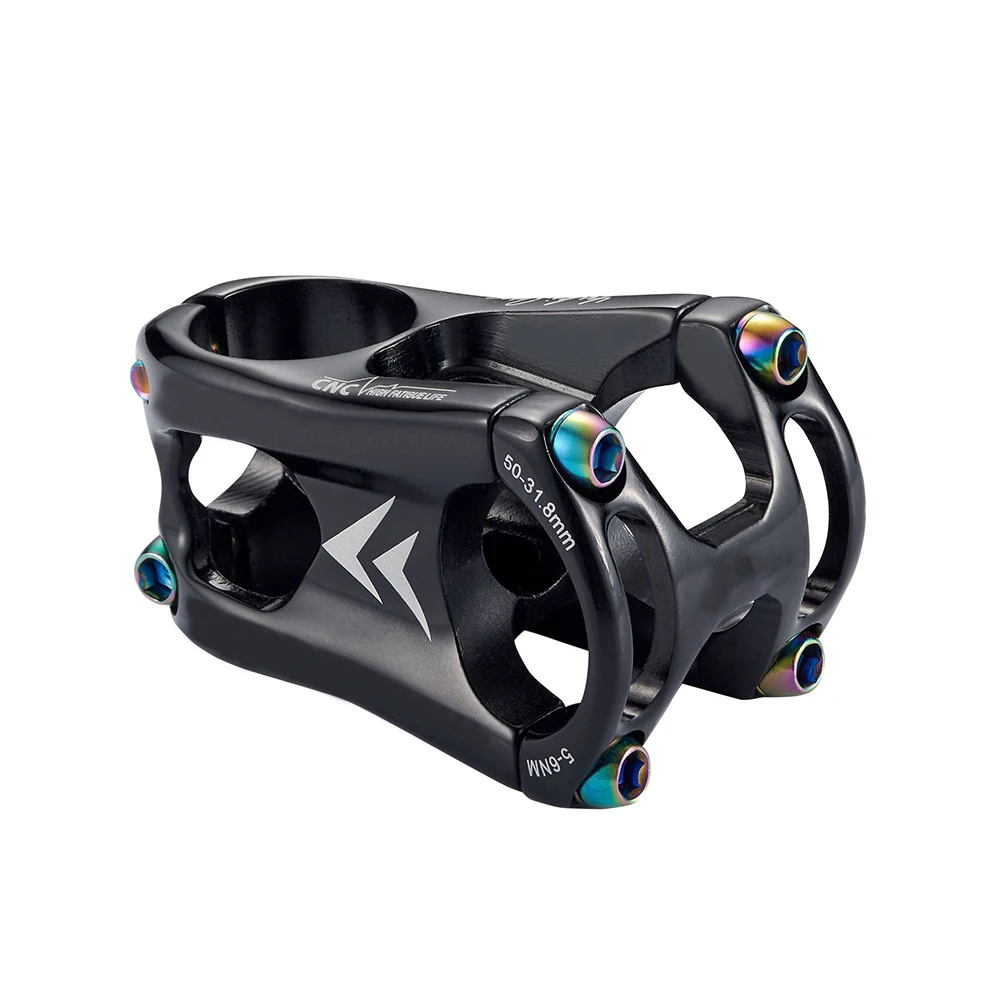 

Calmp Front Mountain Bike Aluminum Alloy Screw Mount Cycling Accessories Hollowed Out Short Outdoor Plated Durable Handle Stem