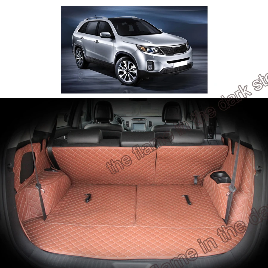 Кожаные коврики lsrtw2017 для багажника автомобиля подкладка груза kia sorento 2009 2010 2011 2012
