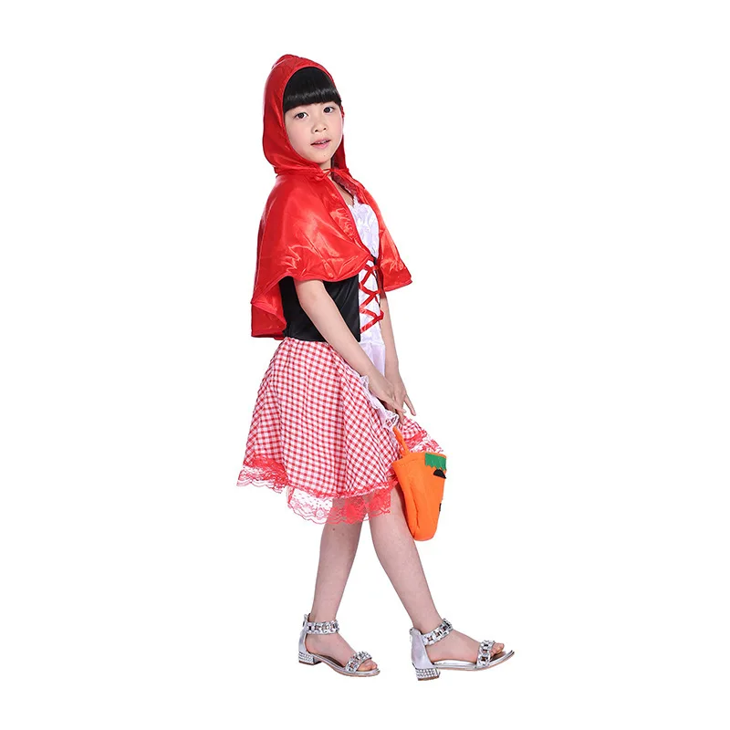 Детский милый маскарадный костюм на Хэллоуин маленький красный с капюшоном для