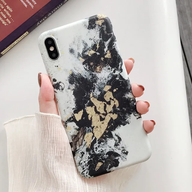 Lovebay мраморный чехол для телефона для iPhone 6, 6s, 7, 8 Plus, X, XR, XS, Max, модный абстрактный художественный мягкий IMD чехол для iPhone X, чехол для телефона - Цвет: AC8601