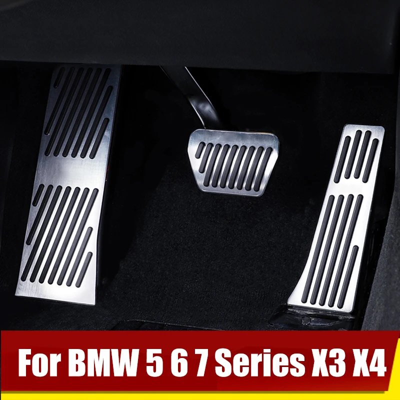 Car Accelerator Gas Pedal Brake Pedals Cover Footrest Pad For BMW 5 6 7 Series F01 F07 F10 F11 F06 X3 F25 X4 Z4 E89 Accessories