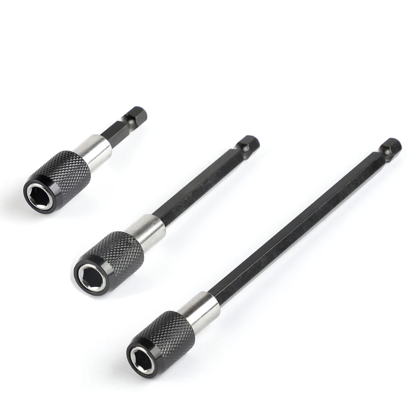 

6.35mm 1/4 Hex Shank Quick Release Screwdriver Bit Holder Extension Bar Adjustable Magnetic Screwdriver Bit Adapter