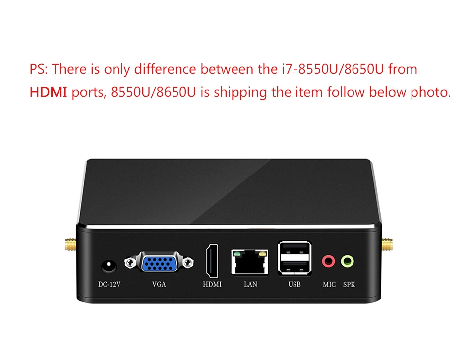 HLY Мини ПК Intel Core i7 8550U i5 8250U 4 K UHD DDR4 ram Windows 10 wifi HDMI 8* usb четырехъядерный игровой ПК i3 i5 i7 компьютер