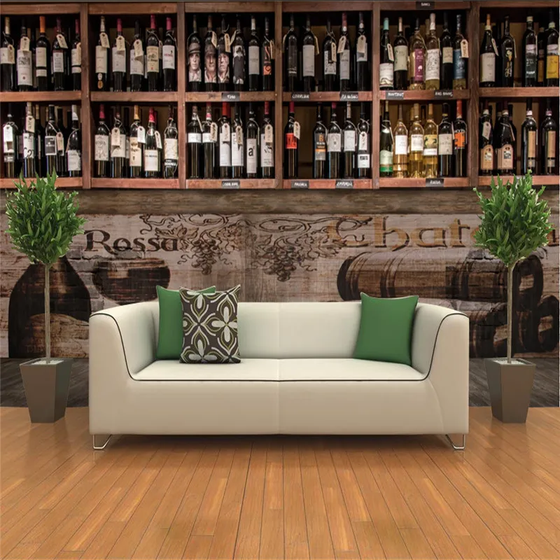 European and American Retro Wine Barrels Background Wall Paper 3D Restaurant Bar Winery Industrial Decor Mural Wallpaper | Обустройство