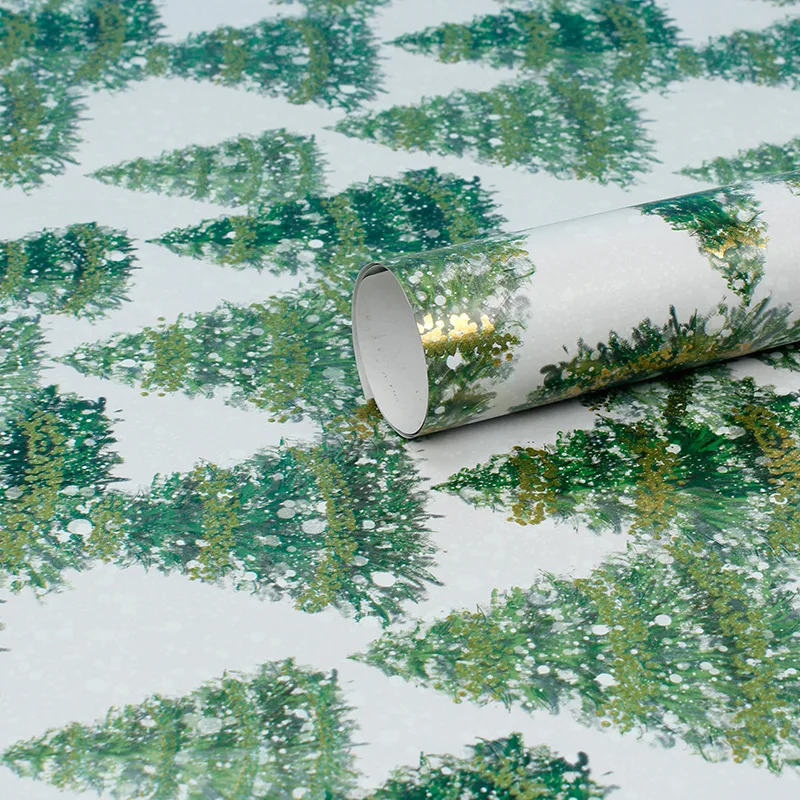 2020 Рождественская оберточная бумага алюминиевая фольга градиентная праздничная