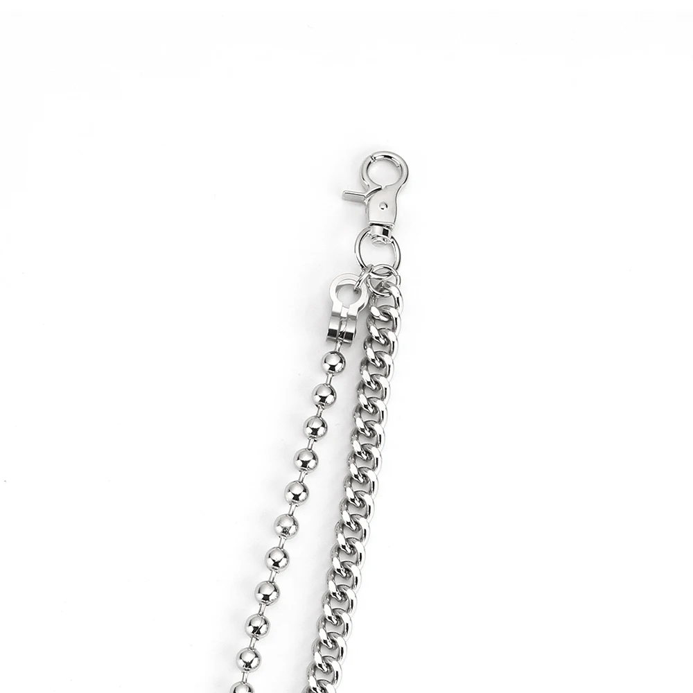 Мужская Тяжелая металлическая поясная Байкерская цепочка для ключей бумажник с