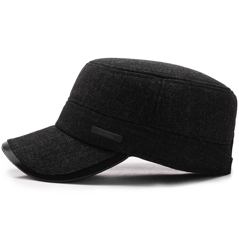 EAGLEBORN/новая зимняя шапка Мужская меховая на плоской подошве в стиле милитари для