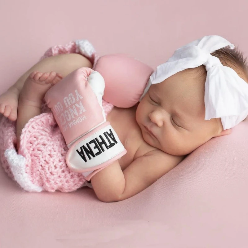 Mini Newborn Photography Props Simulation Boxing Glove Flag Gloves for Baby Photo Prop Decorated Accessories |
