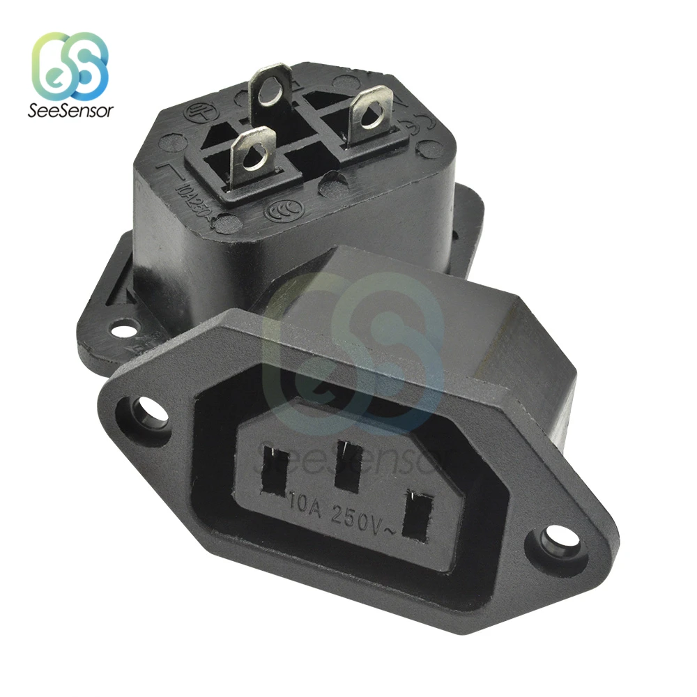 2 шт. 10A 250VAC 3 Pin AC 04 Разъем питания медный сердечник|Электрические розетки| |