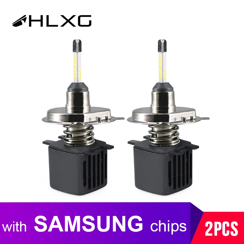 HLXG с SAMSUNG чип лампа H4 Led мотоцикл 4 стороны дальнего и ближнего света двойной диоды
