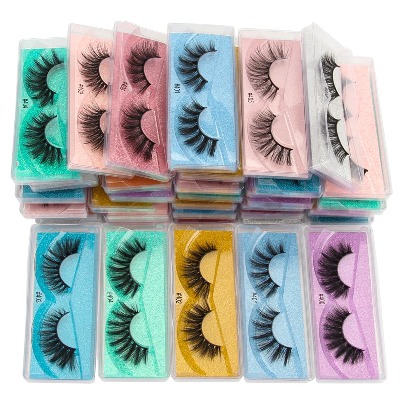 Faux Cils Wholesale 10/200 Pairs 3D Mink Lashes Natural False Eyelashes Dramatic Volume Fake Eyelash Extension Lashes in Bulk