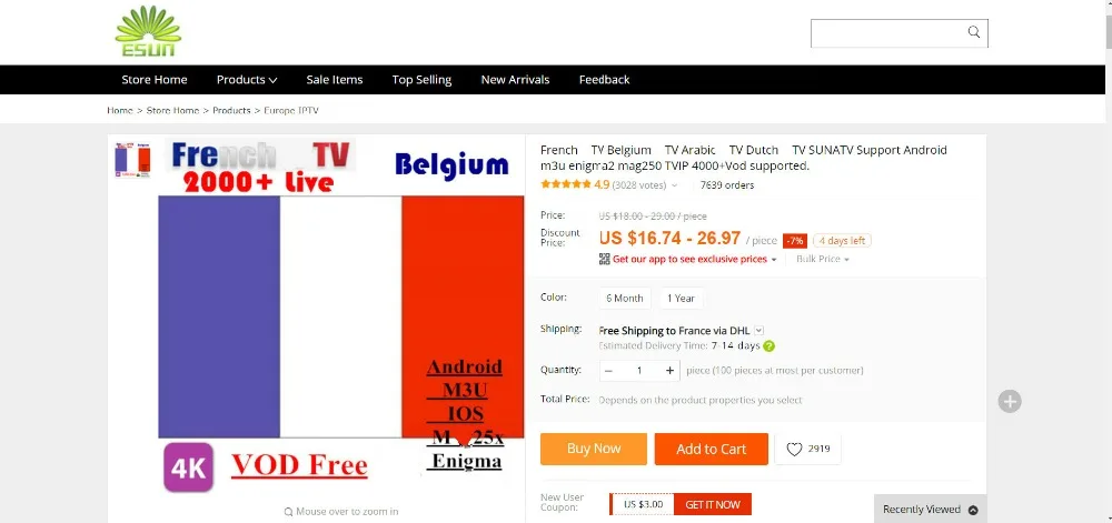 SUNA ТВ реселлер панель Netherland ТВ французский ТВ Арабский Английский Поддержка Android m3u enigma2 7000 live+ VOD