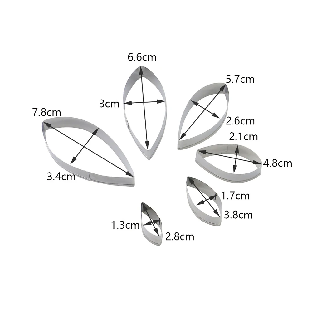 Роза форма резак для украшения торта инструменты 1 комплект из нержавеющей стали