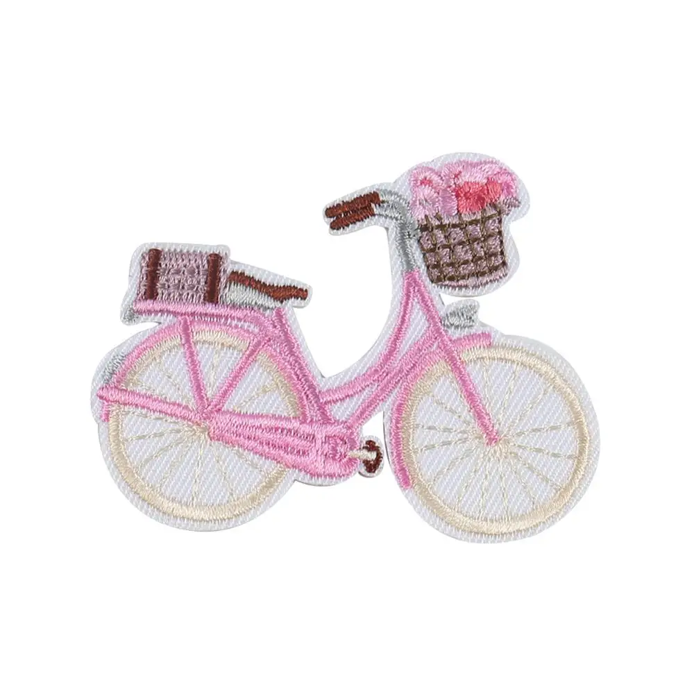 2 шт. розовые нашивки с помощью утюга для велосипеда вышитые путешествий по