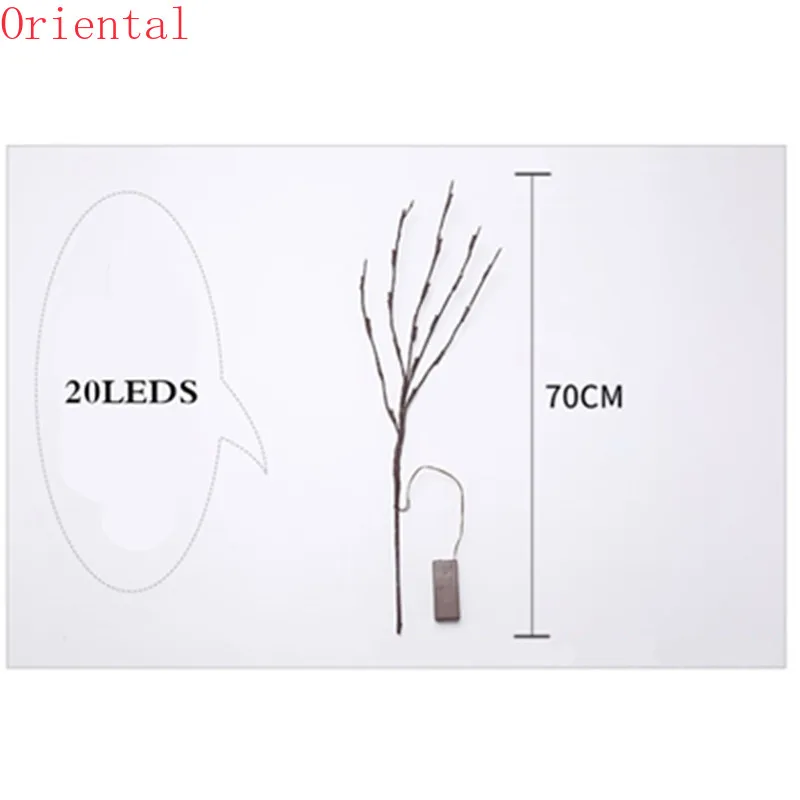 

20 Bulbs LED Willow Branch Lamp Battery Powered Natural Tall Vase Filler Willow Twig Lighted Branch For Home Decoration