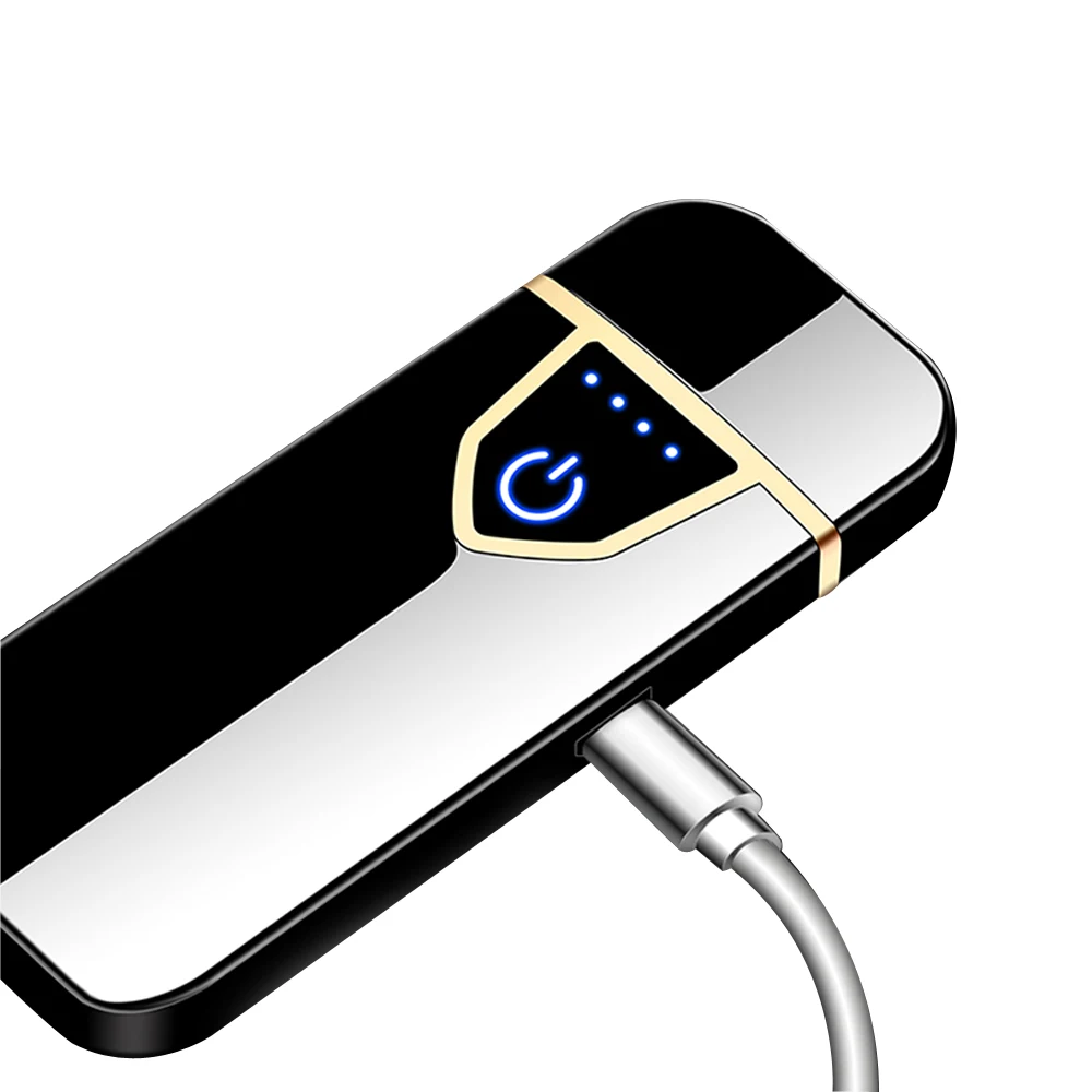 1 шт. USB Зажигалка перезаряжаемый ветрозащитный негорящий электронный зажигалка