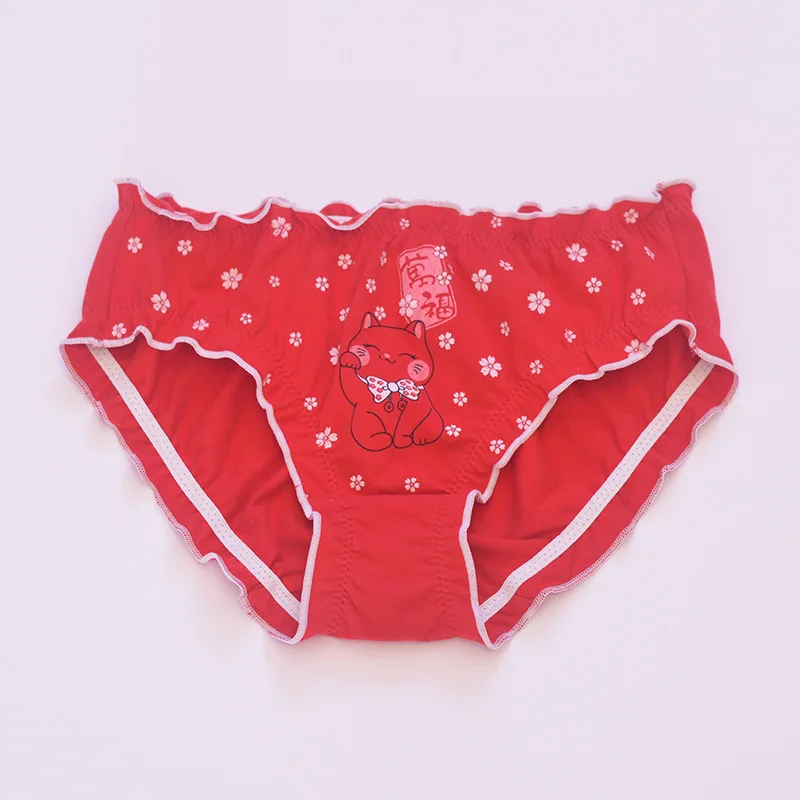 Трусики женские менструальные хлопковые с оборками и цветочным принтом | Женская