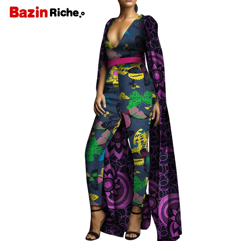 Африканские платья для женщин модный Осенний комбинезон с принтом Анкары Дашики