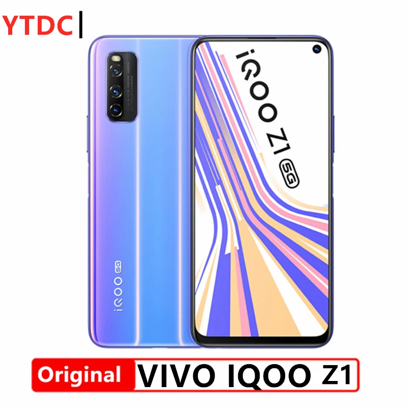Оригинальный Vivo iQOO Z1 5G 8 ГБ 128 MediaTek 1000 плюс мобильный телефон чехол для мобильного