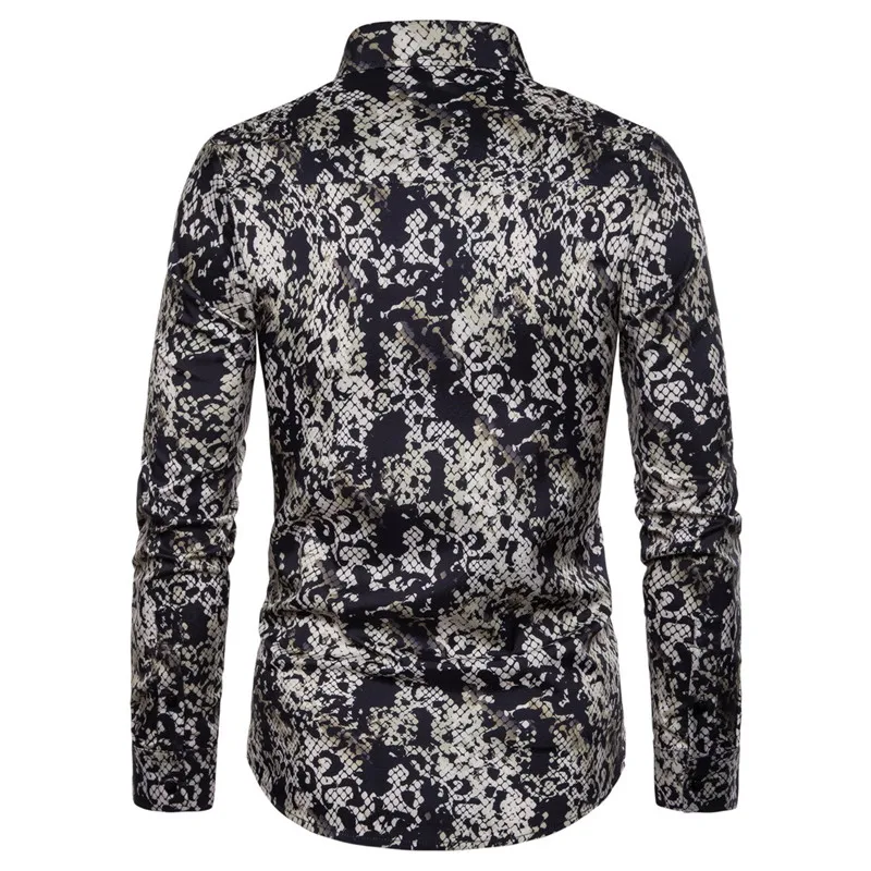 

2020 Print Causal Mens Shirt Cotton Fashion Long Sleeves Spring Button up Shirt