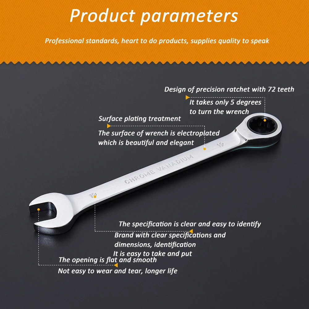 Набор гаечных ключей 8 18 мм комплект комбинированных метрических с храповым