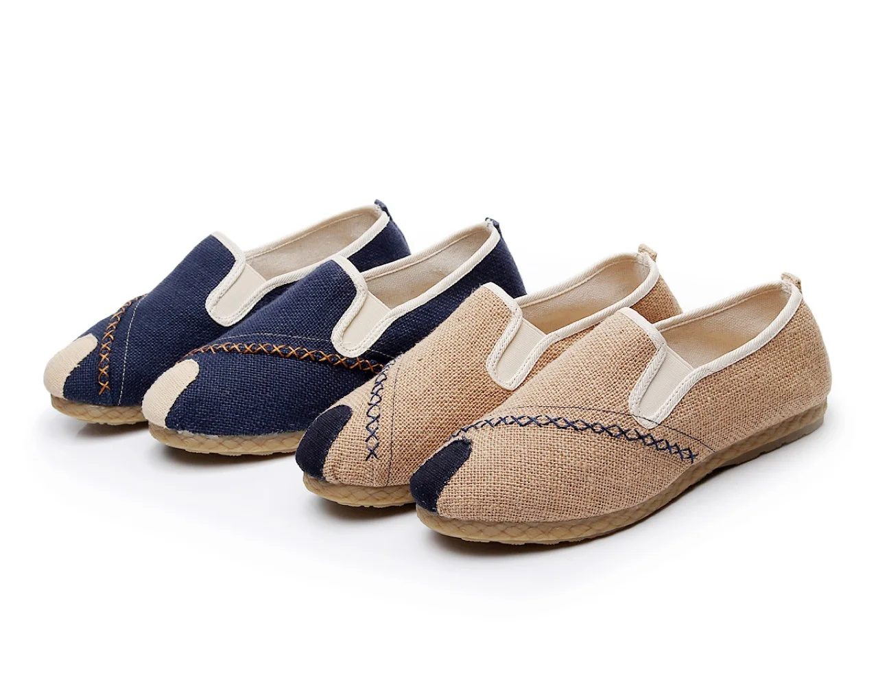 

sandalias-sandalias-Chinese wind linen men breathable linen cushion leisure cloth shoes