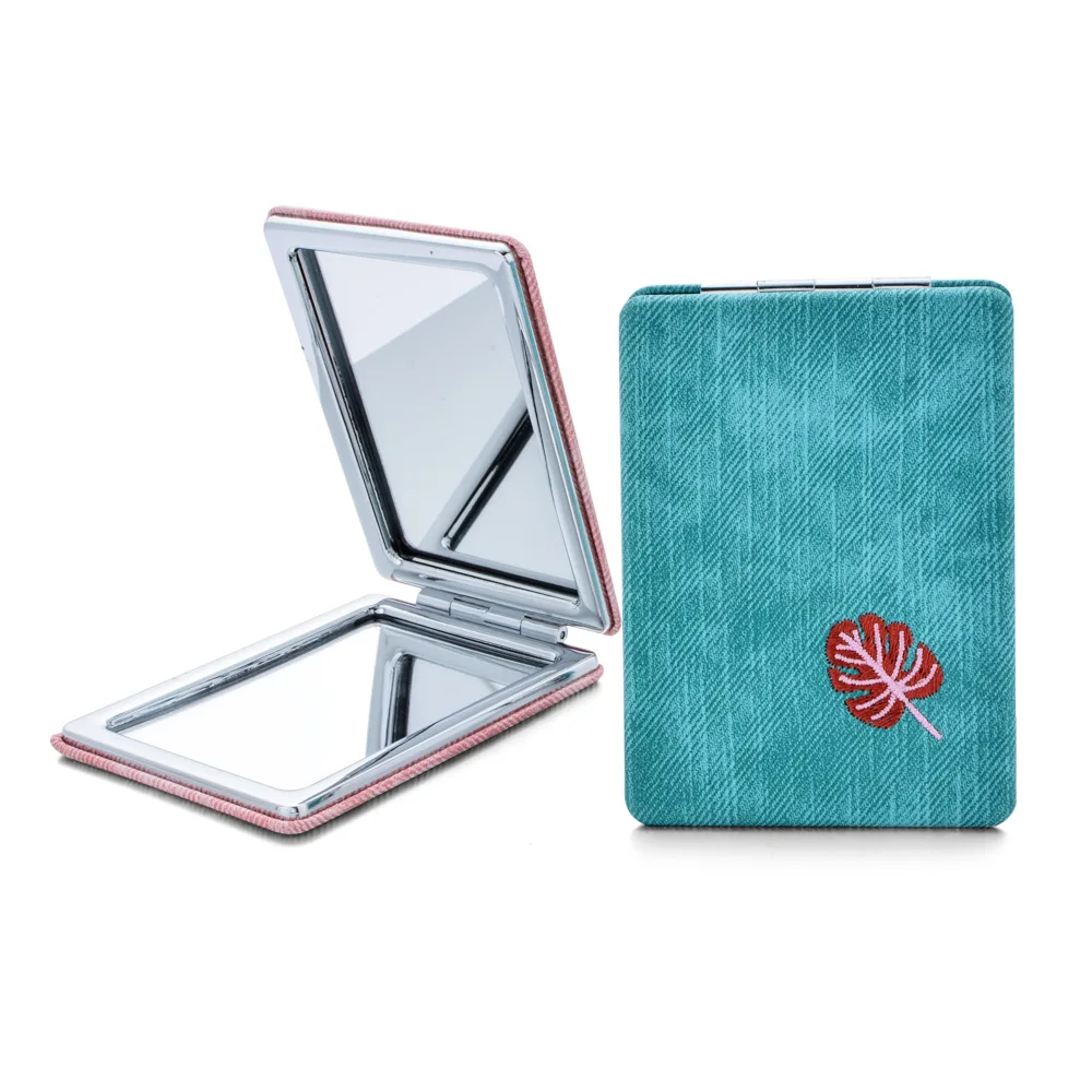 Креативные двухсторонние зеркала для макияжа с вышивкой девочек складные