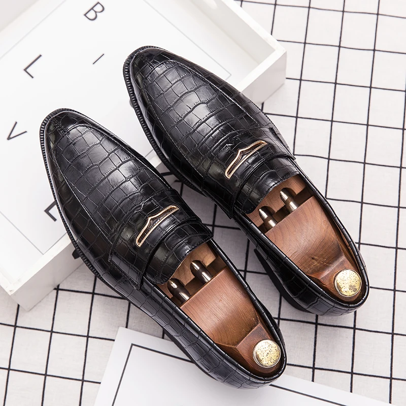 

Men's Business Dress Leather Shoes Vintage Fashion Split Leather Shoes Men Large Size EU 38-48 Formal Party Retro Shoes