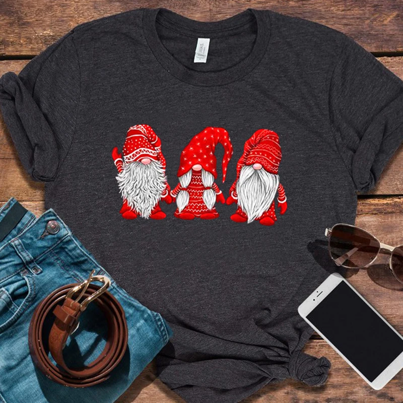 Костюм гномов красного цвета Новогодние майки Мужская одежда размера плюс