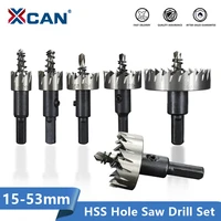 xcan hole saw drill bit 571213pcs 15 53mm hss steel core drill for drilling stainless steel metal alloy hole saw cutter