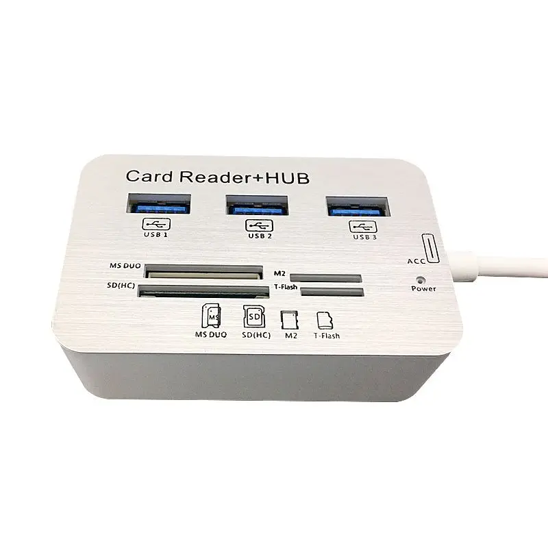 3.0 usb hub and Card Reader COMBO high speed hab with MS/SD/M2/TF 3 ports splitter for computer | Компьютеры и офис