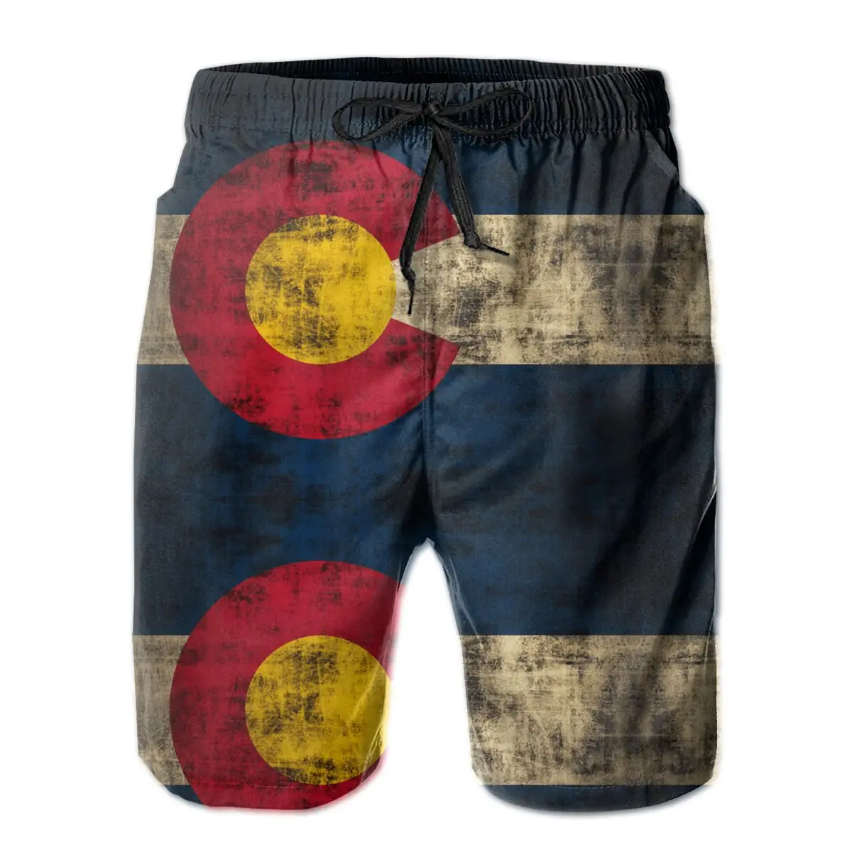 

Hawaii Pants Causal Breathable Quick Dry Funny NoveltyCasual Vintage Grunge State Of Colorado Flag