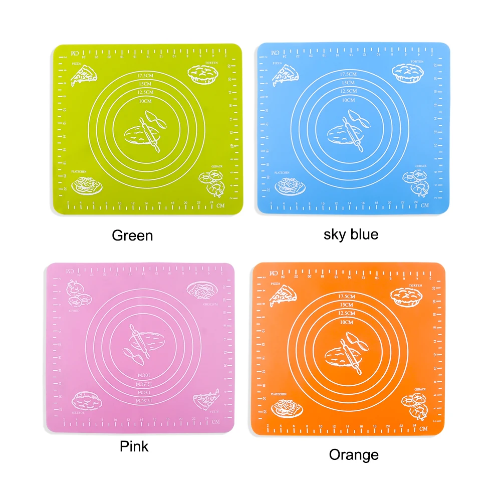 Силиконовый антипригарный коврик для выпечки приготовления теста пиццы муки