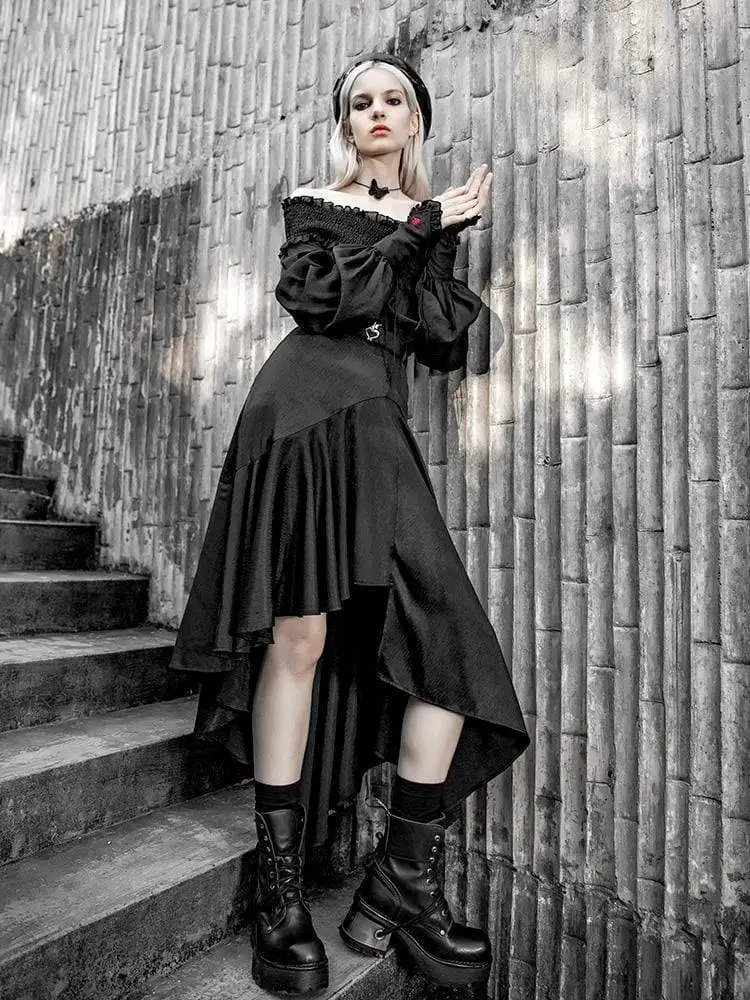 Женские Прозрачные топы с открытыми плечами и рукавами пузырьками в стиле панк PT