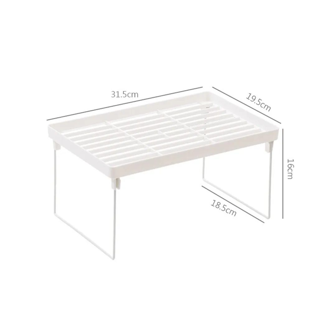 

Single Layer Folding Desktop Storage Rack Home Closet Organizer Shelves Makeup Holder Dormitory Arrangement Rack Kitchen Acces