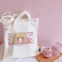 japanese punk vintage kawaii anime canvas bag cartoon harajuku preppy casual shopper bag big capacity sweet women shoulder bags