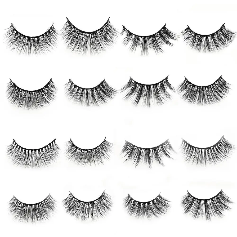 

Накладные ресницы для наращивания, 14 пар, натуральные 3D густые ресницы ручной работы, макияж глаз, мягкий 3D дизайн, легко накладные ресницы