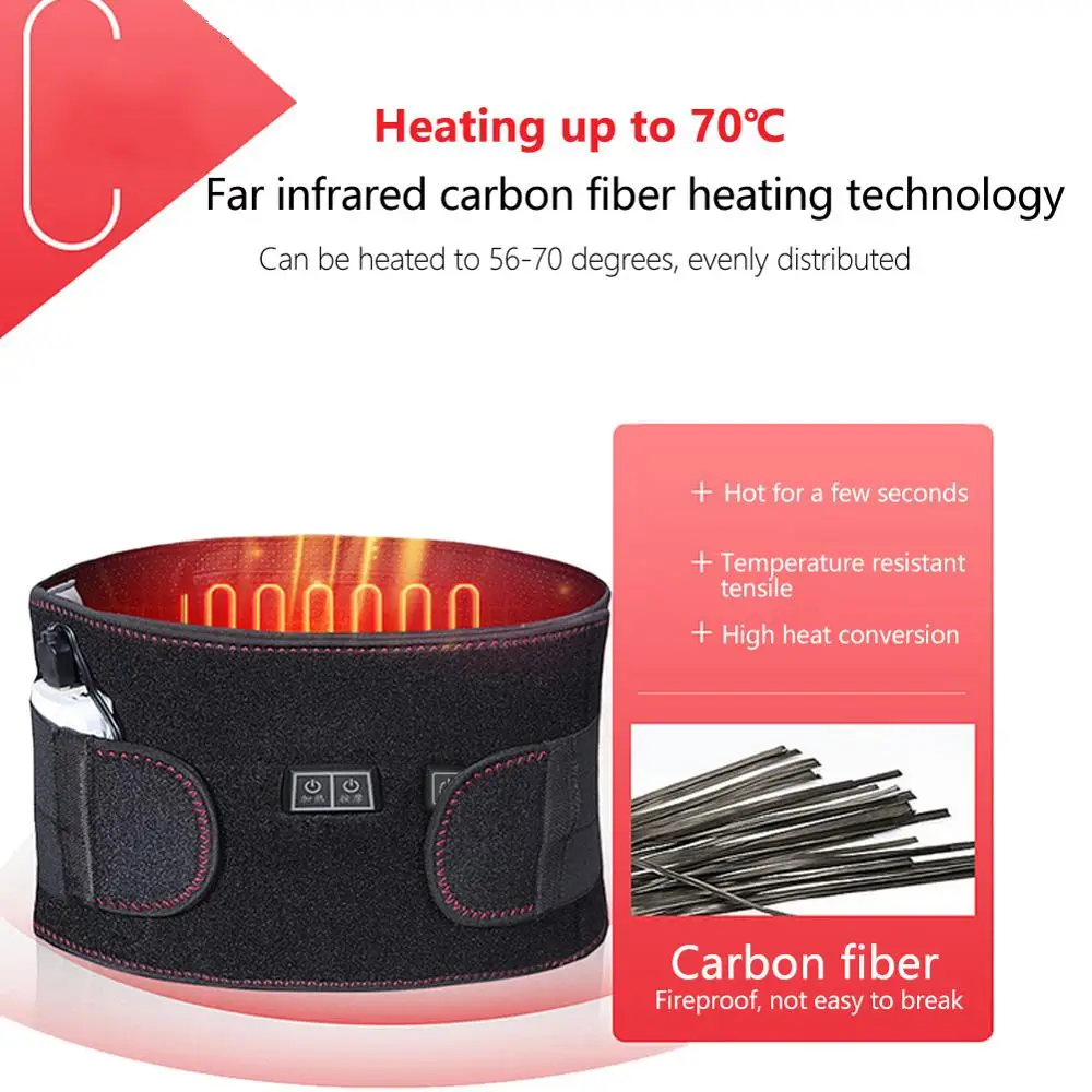 Электрический поясной ремень с подогревом пояс для горячей компрессии вибрацией
