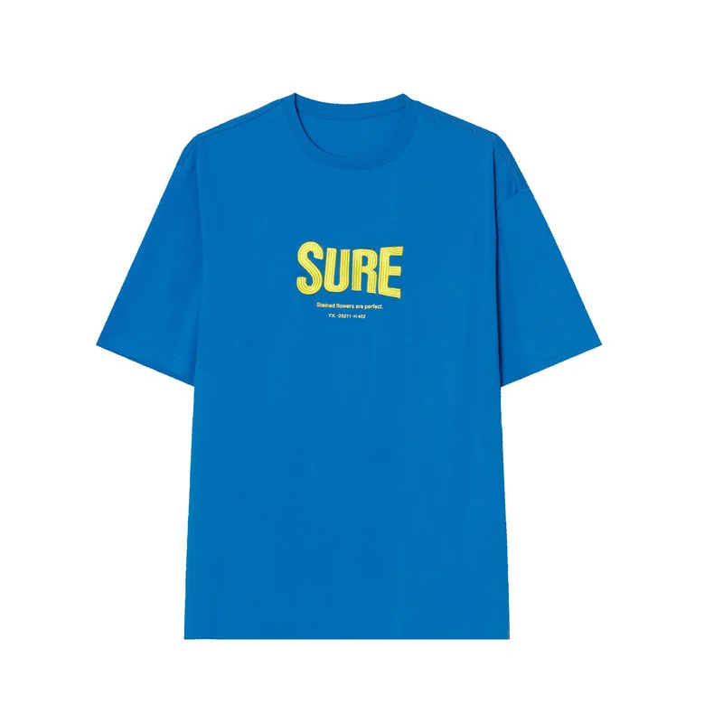

Spring and summer new products T-shirt simple embroidery round neck loose letters short-sleeved men M1-R-2115