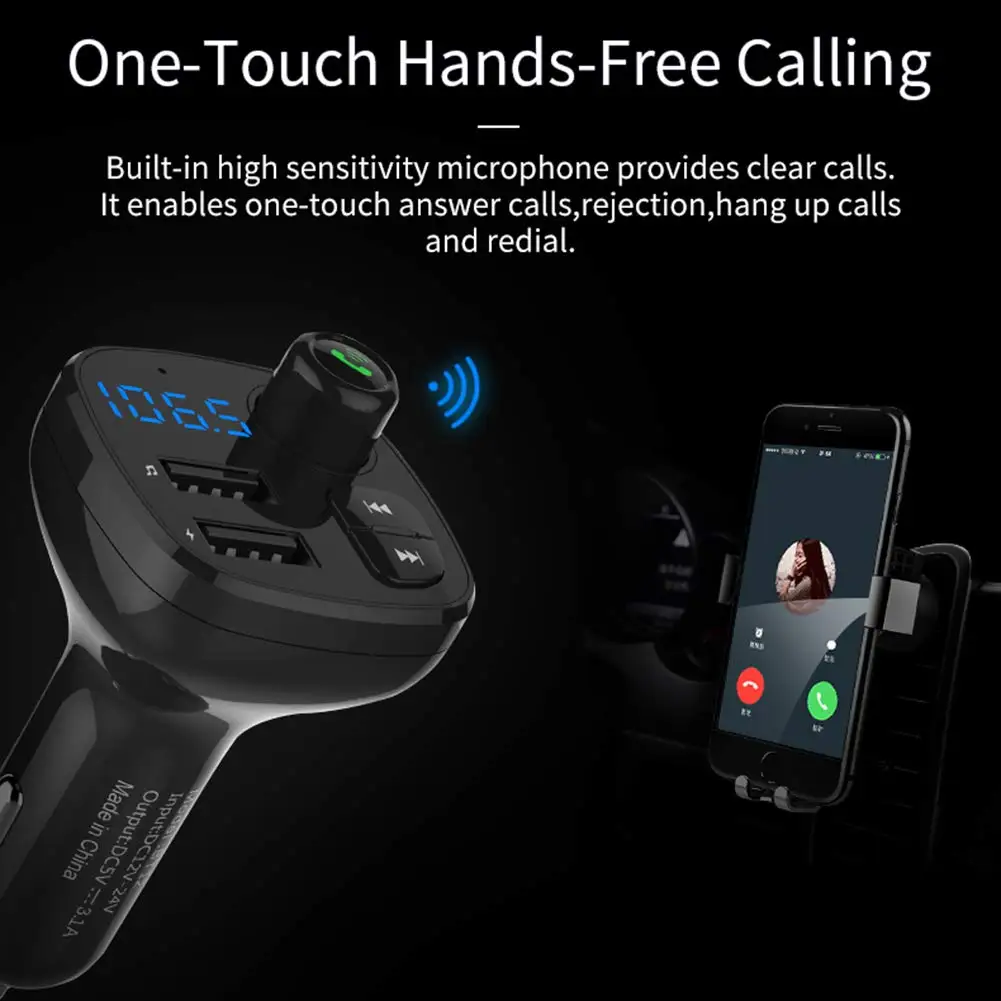 Bluetooth fm-передатчик для автомобиля беспроводной автомобильный радиопередатчик