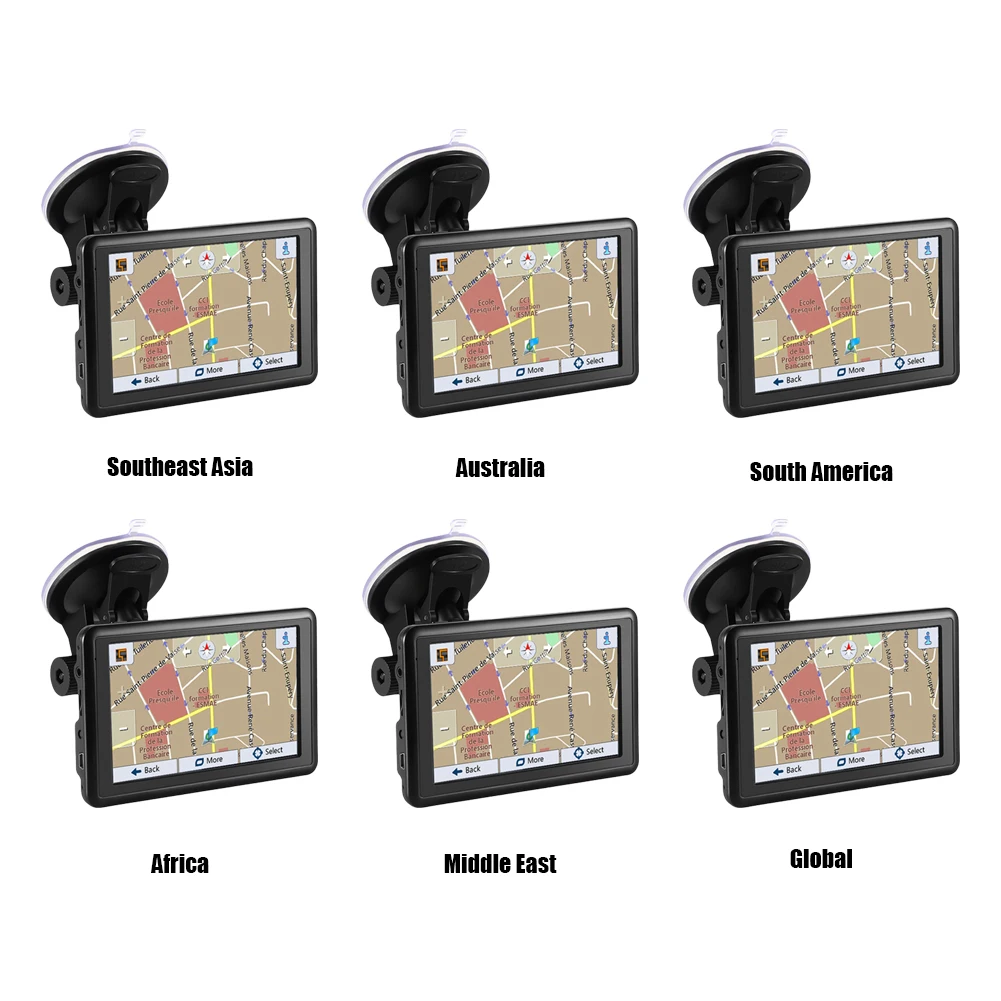 Портативный автомобильный GPS-навигатор 5 дюймов 4 Гб TFT сенсорный экран HD GPS FM