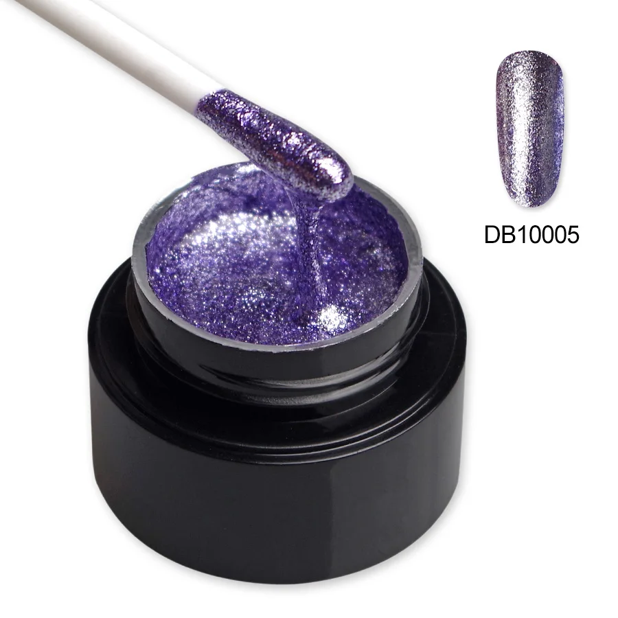 Блестящий супер Жидкий УФ-лак для ногтей серебристый розовый золотой фиолетовый