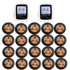 Беспроводной гостевого вызова Системы 2 часы приемник черного или белого цвета + 20 четыре клавиши кнопки для ресторана кафе