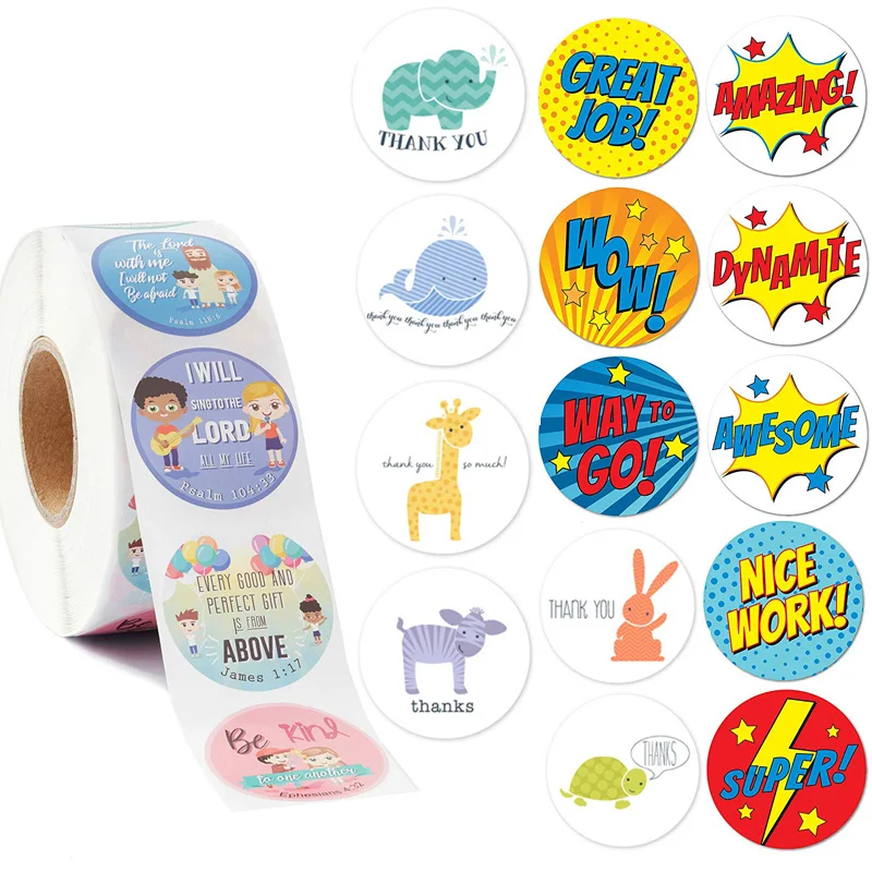 Милые детские наклейки с рисунками для скрапбукинга стикеры надписью спасибо