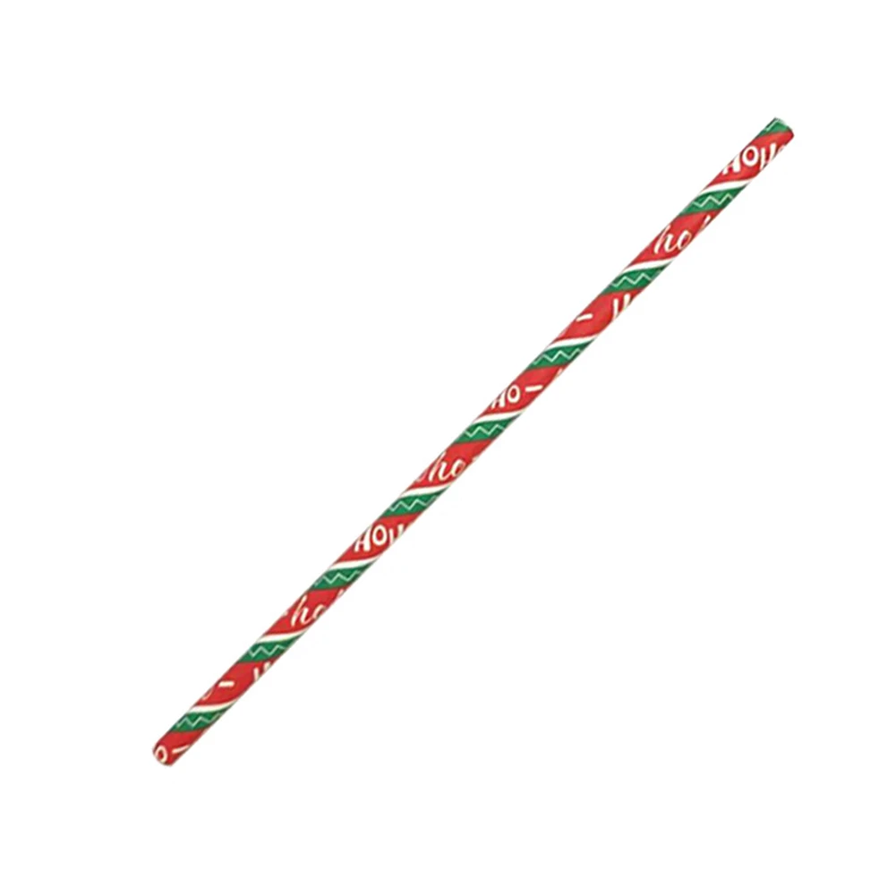 

25pcs Accessories Disposable Straw Degradable Fruit Juice Eco-friendly Restaurant Christmas Home Party Wedding Colorful Paper
