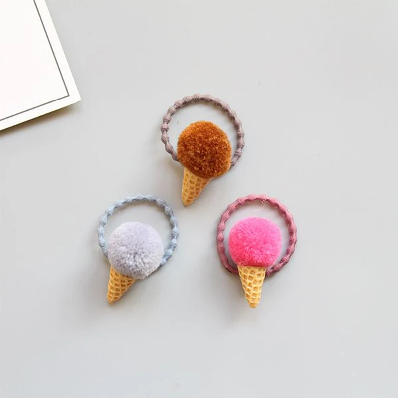 Эластичный 1 шт конфеты Цвета и принтом в виде мороженого хвост держатель для