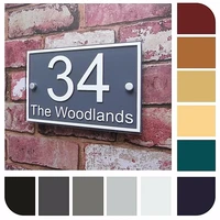 house sign house number door number name plaque house number plate street address plaque modern glass effect