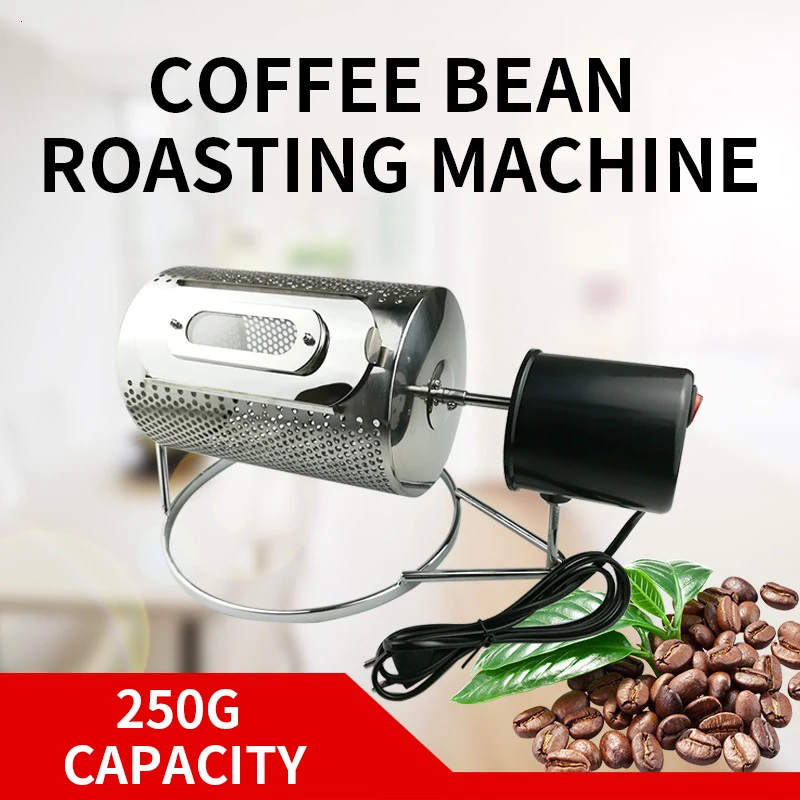 Stainless steel household small coffee roasting machine 220V/110V bean roasting machine, dried fruit roasting machine, electric