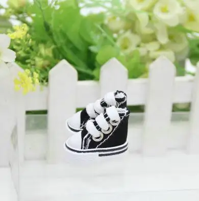 black 3,6 см Blyth кукла обувь Цветочные холщовые куклы обувь для кукла 1/6 аксессуары(fit Blyth, Azone, Licca, Barbies, 1/6 Bjd, кукла 1/6 s - Цвет: black