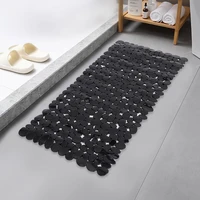 Anti Slip Bathtub Mats Rubber Pebbles Stone 70 36cm Bathtub Mat Suction Cup Shower Cushion Foot Pad PVC Antiskid Bathroom Parts